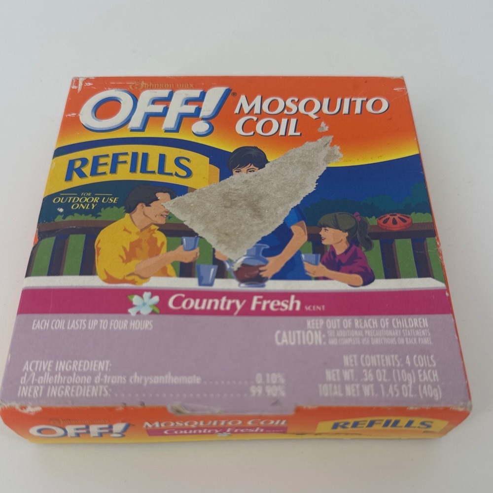 OFF! Mosquito Coil Refills 4ct Country Fresh Scent Vintage 1997 Box